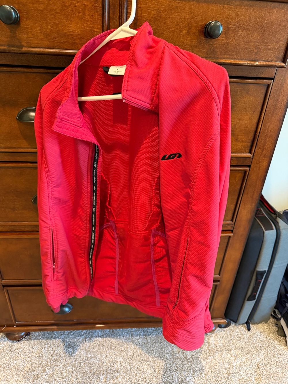 Louis Garneau Men's Red Lightweight Cycling Jacket